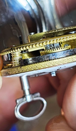 UNIKATOWY SREBRNY używany - Kieszonkowy XVIII W,  Watykański Szpindlak