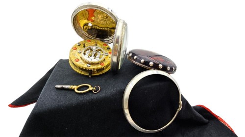 UNIKATOWY SREBRNY używany - Kieszonkowy XVIII W,  Watykański Szpindlak