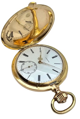 Używany Złoty kieszonkowy LONGINES z 1902 roku! IDEAŁ + ZŁOTA DEWIZKA