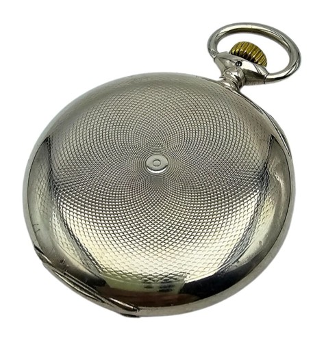 Używany, srebrny zegarek kieszonkowy IWC schaffhausen