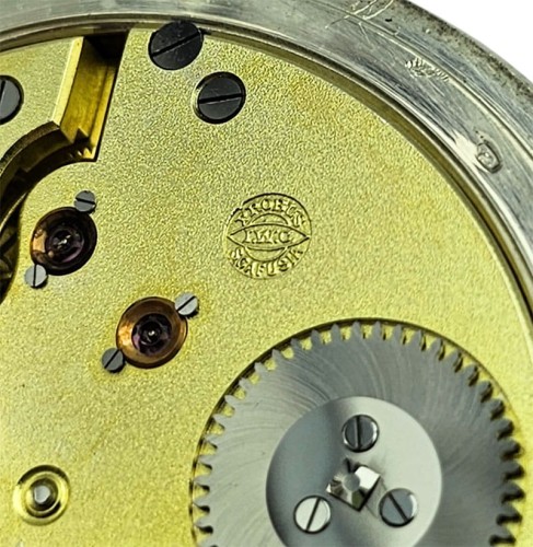 Używany, srebrny zegarek kieszonkowy IWC schaffhausen