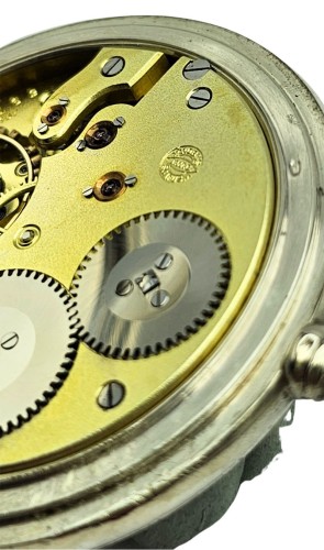 Używany, srebrny zegarek kieszonkowy IWC schaffhausen