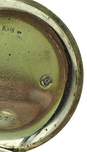 Używany, srebrny zegarek kieszonkowy IWC schaffhausen