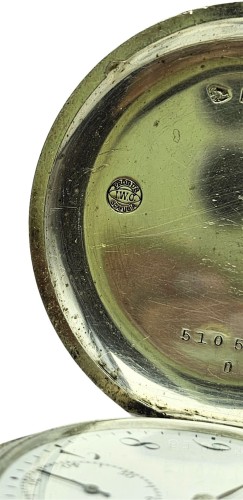 Używany, srebrny zegarek kieszonkowy IWC schaffhausen