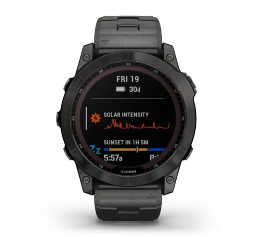 Zegarek GARMIN FENIX 7X SAPPHIRE SOLAR 010-02541-27 SMARTWATCH TYTANOWO SZARY (0100254127) DODATKOWY PASEK W ZESTAWIE