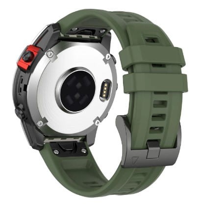 Zielony pasek silikonowy (zamiennik) do zegarka GARMIN 26 mm