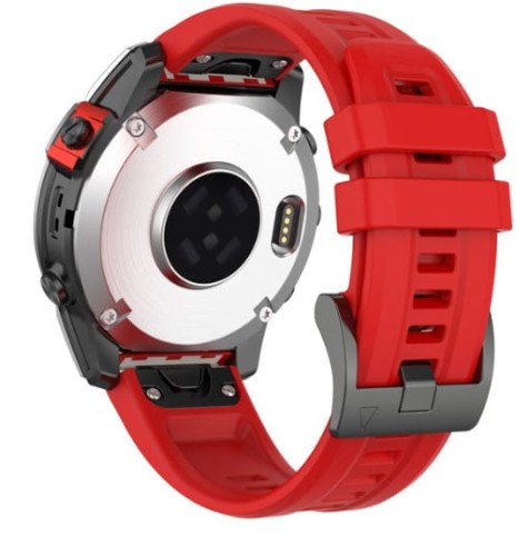 Czerwony pasek silikonowy (zamiennik) do zegarka GARMIN 20 mm