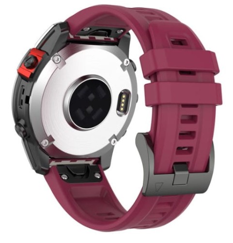 Bordowy pasek silikonowy (zamiennik) do zegarka GARMIN 20 mm