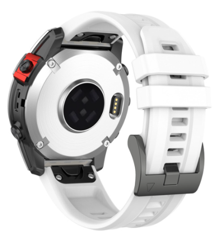 Biały pasek silikonowy (zamiennik) do zegarka GARMIN 22 mm