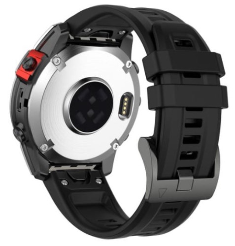 Czarny pasek silikonowy (zamiennik) do zegarka GARMIN 22 mm