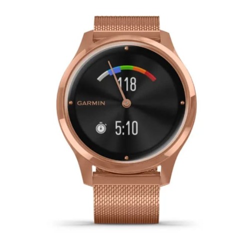 Zegarek GARMIN VIVOMOVE 010-02241-24 SMARTWATCH KOPERTA Z STALI Z PVD Z BRANSOLETĄ MILANESE 0100224124