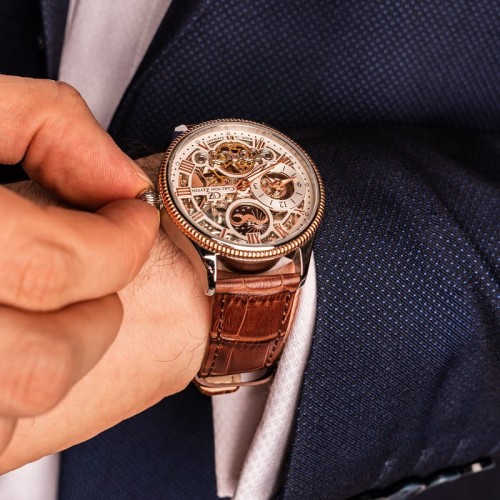 Zegarek Carl von Zeyten Kirnbach Skeleton Automatic CVZ0034RWHS