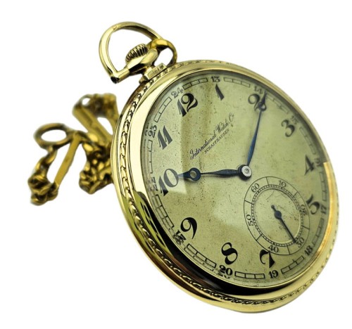 Używany, złoty zegarek kieszonkowy IWC schaffhausen