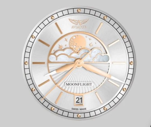 Zegarek Aviator  Douglas Moonflight V.1.33.2.251.4 (V13322514)