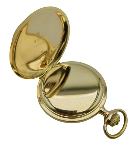 Złoty 14kt zegarek kieszonkowy UNION HORLOGERE BIENNE-GENEVE