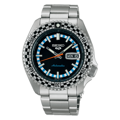 Zegarek Seiko 5 Sports Automatic Black &amp; White Checker Flag  SRPK67K1