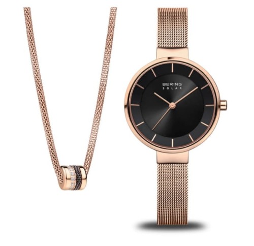 Zegarek Bering Solar 14631-362-GWP1 (14631362GWP1) z naszyjnikiem