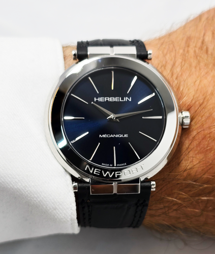 Zegarek Herbelin Newport Slim Mechanical 1222AP15 (1222/AP15 )