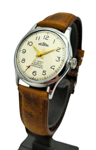 Zegarek DELBANA z lat 50-tych STAN BDB  W7