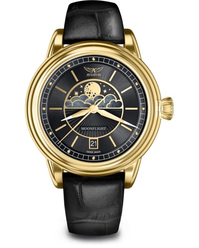 Zegarek Aviator  Douglas Moonflight V.1.33.1.344.4 (V13313444)