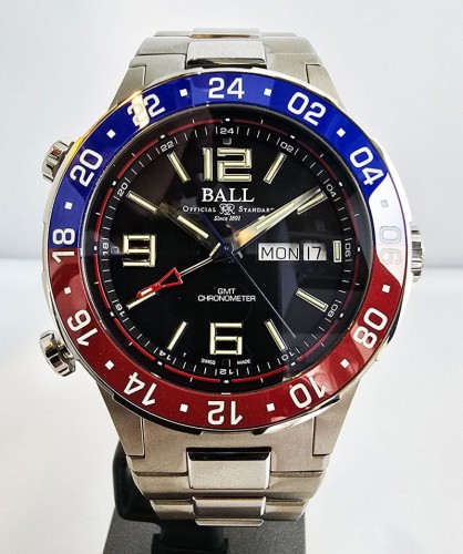 Zegarek Ball Roadmaster Marine GMT Titanium DG3030B-S4C-BK (DG3030BS4CBK)