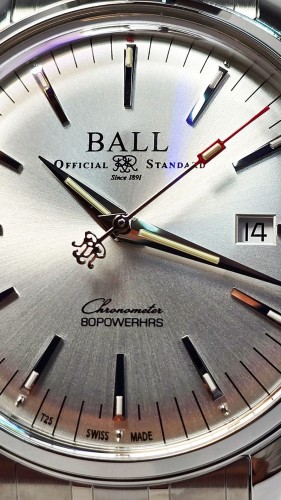 Zegarek Ball Trainmaster Manufacture 80 Hours NM3280D-S1CJ-SL (NM3280DS1CJSL)