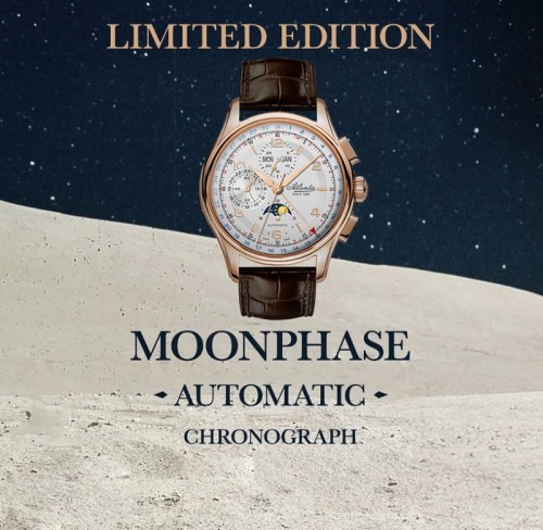 Zegarek Atlantic Worldmaster Moonphase 52851.44.25 Limited Edition 528514425