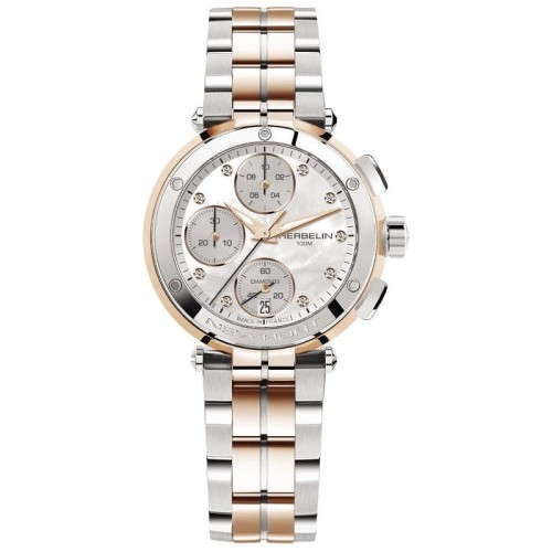 Zegarek Herbelin Newport Chronograph Diamonds 35688BTR89 (35688/BTR89)