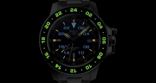 Zegarek Ball Engineer Hydrocarbon AeroGMT II DG2018C-P10C-BK (DG2018CP10CBK)