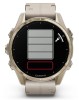Zegarek GARMIN FENIX 8 43 mm SAPPHIRE AMOLED SOLAR 010-02903-40 SMARTWATCH (010-02903-40) Soft gold ze skórzanym paskiem
