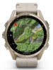 Zegarek GARMIN FENIX 8 43 mm SAPPHIRE AMOLED SOLAR 010-02903-40 SMARTWATCH (010-02903-40) Soft gold ze skórzanym paskiem
