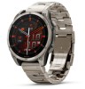 Zegarek GARMIN FENIX 8 47 mm SAPPHIRE AMOLED 010-02904-40 SMARTWATCH (0100290440) Tytanowy z tytanową bransoletą z otworami i dodatkowym paskiem silikonowym