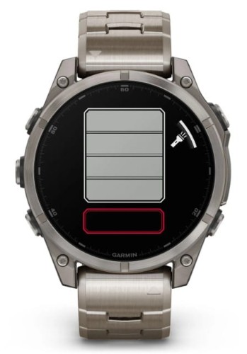 Zegarek GARMIN FENIX 8 47 mm SAPPHIRE AMOLED 010-02904-40 SMARTWATCH (0100290440) Tytanowy z tytanową bransoletą z otworami i dodatkowym paskiem silikonowym