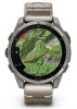 Zegarek GARMIN FENIX 8 47 mm SAPPHIRE AMOLED 010-02904-40 SMARTWATCH (0100290440) Tytanowy z tytanową bransoletą z otworami i dodatkowym paskiem silikonowym