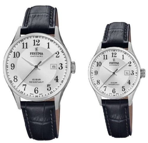 Zestaw dla par Festina Swiss Made 20007/1 + 20009/5 (F20007/1 + F20009/5)