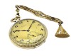 Używany, złoty (14k) zegarek kieszonkowy DOXA pięknie zdobiony z dewizką