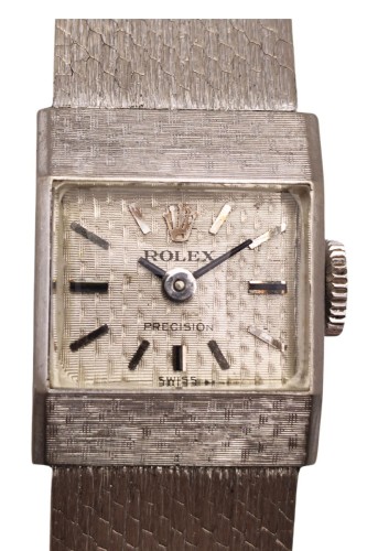 Zegarek używany damski ROLEX PRECISION w białym złocie