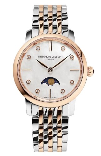 Zegarek Frederique Constant Classics Slimline Ladies Moonphase FC-206MPWD1S2B (FC206MPWD1S2B)