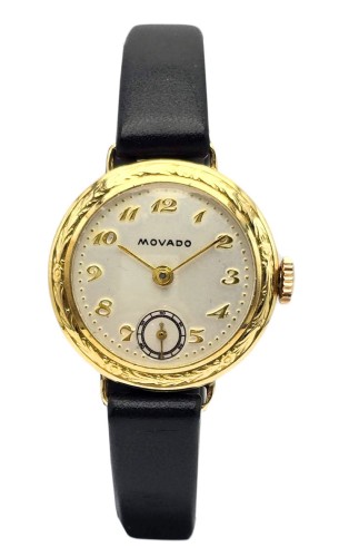 Zegarek damski złoty 14kt MOVADO z lat 20-tych - UNIKAT