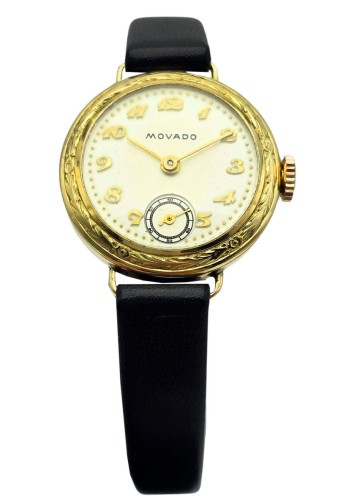 Zegarek damski złoty 14kt MOVADO z lat 20-tych - UNIKAT