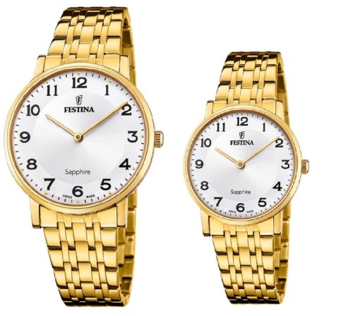 Zestaw dla par Festina Swiss Made 20046/1 +20048/1 (F20046/1+F20048/1)