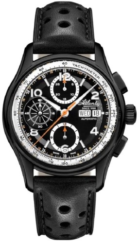 Zegarek ATLANTIC Worldmaster Prestige Valjoux Black 55853.46.65 (558534665)