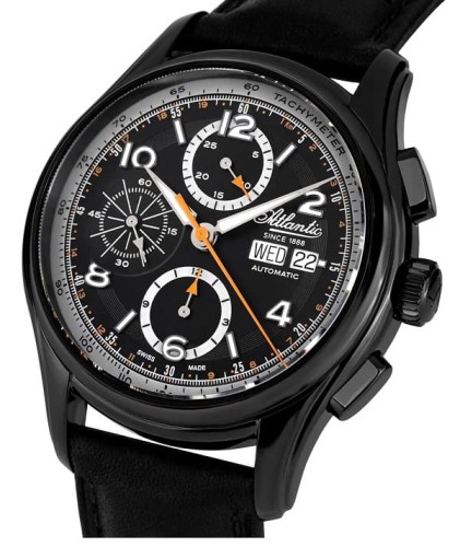 Zegarek ATLANTIC Worldmaster Prestige Valjoux Black 55853.46.65 (558534665)