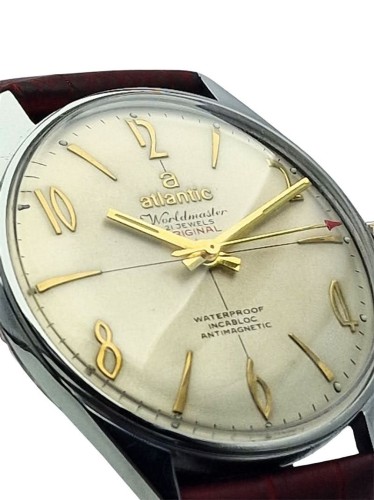 ATLANTIC Worldmaster  61660 - srebrna tarcza  lata 70.  - stan idealny!