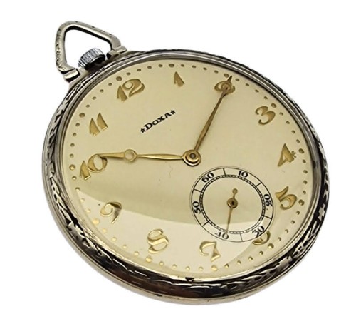 Unikatowa kieszonkowa Doxa w srebrnej kopercie - Perfekcyjny stan!