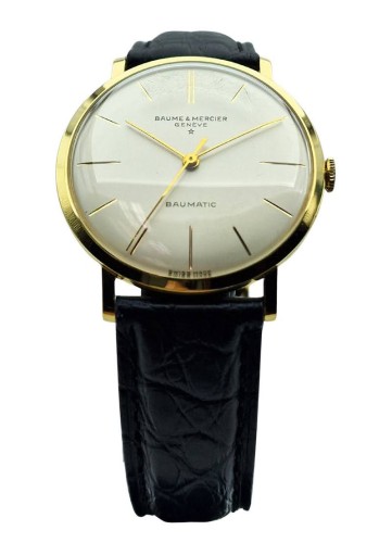 Złoty 18k zegarek męski Baume & Mercier Baumatic - perfekcyjny stan!