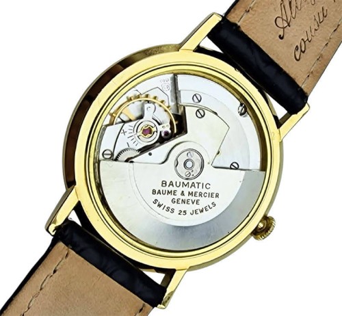 Złoty 18k zegarek męski Baume & Mercier Baumatic - perfekcyjny stan!