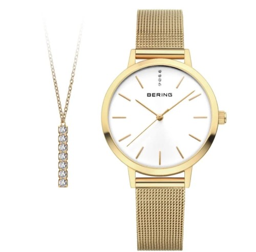 Zegarek Bering Classic 13434-334-GWP (13434334GWP) zestaw prezentowy z naszyjnikiem