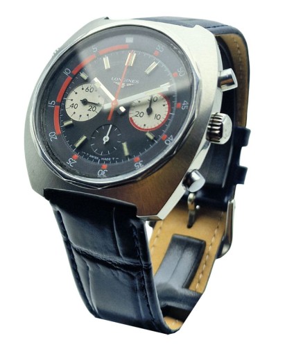 Męski stalowy LONGINES VALJOUX 72 chronograf z 1969r.