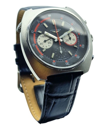 Męski stalowy LONGINES VALJOUX 72 chronograf z 1969r.